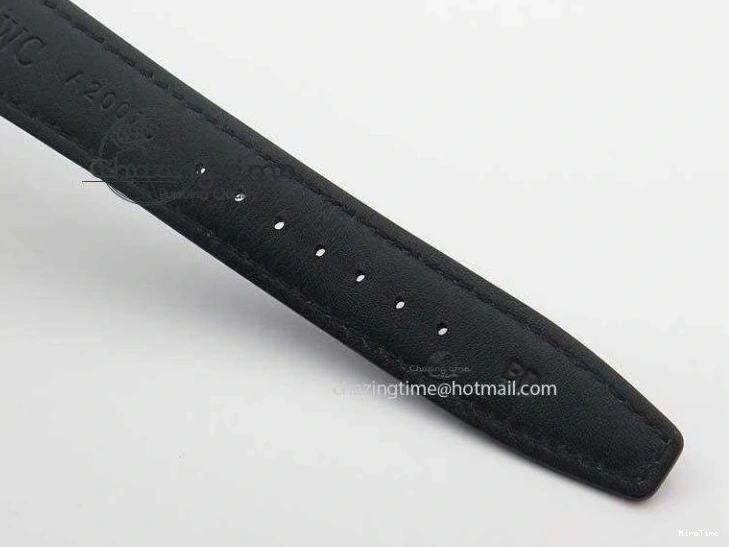 MIROTIME 0217 Modern Portuguese IW371404 ZF V3 1:1 Best Edition SS Black Dial On Black Leather Strap A 7267